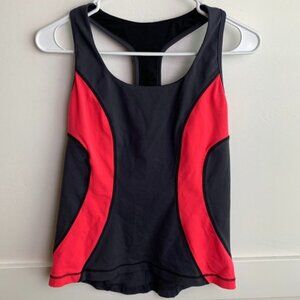 Jo+Jax Gray & Melon Jetway Racerback Tank Top